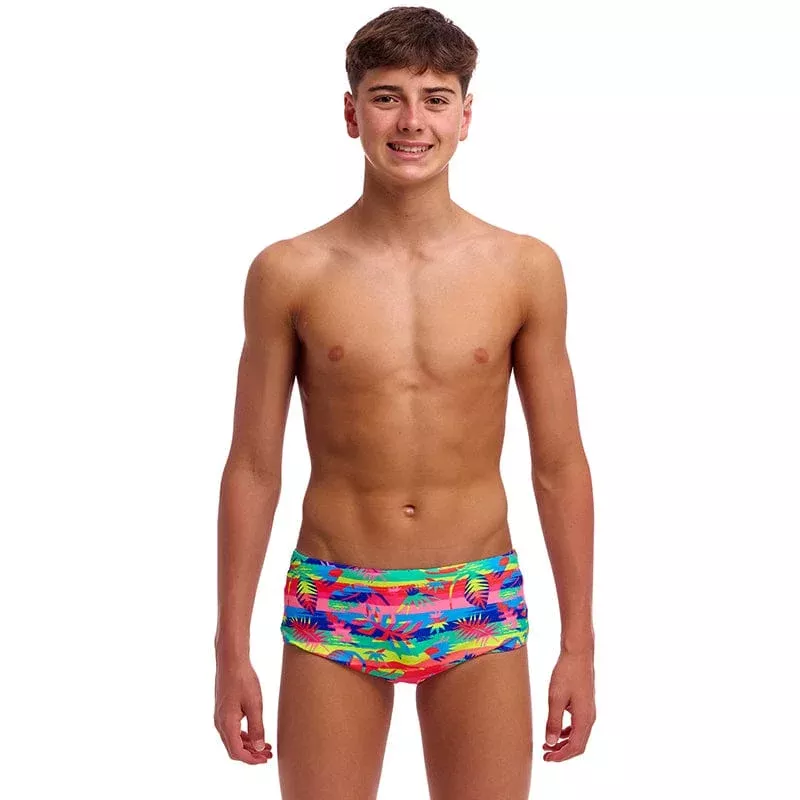 Funky Trunks – Free Foliage – Boys Eco Sidewinder Trunks