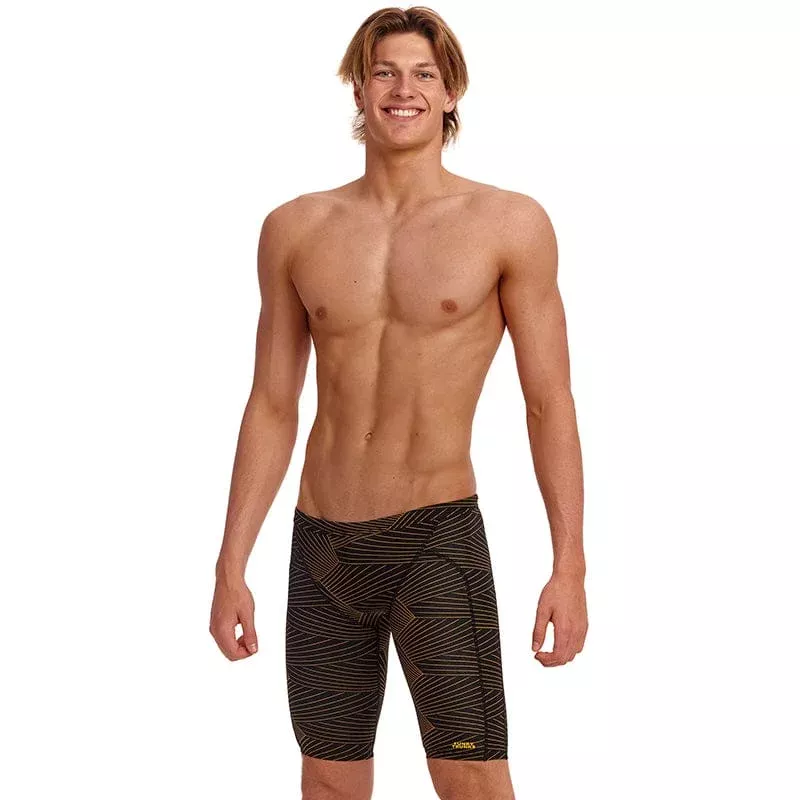 Funky Trunks – Gold Weaver – Mens Eco Training Jammers