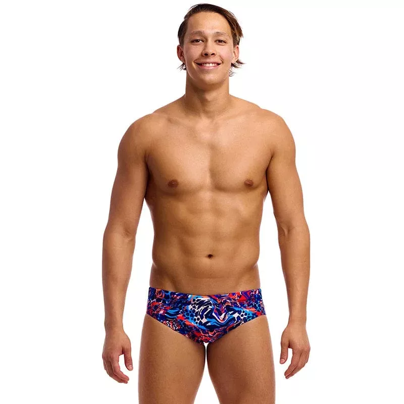 Funky Trunks – Mad Cat – Mens Eco Seamed Briefs