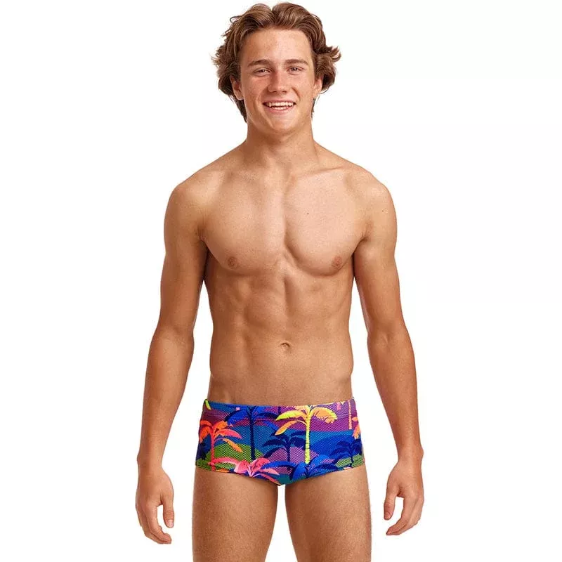 Funky Trunks – Palm A Lot – Boys Eco Sidewinder Trunks