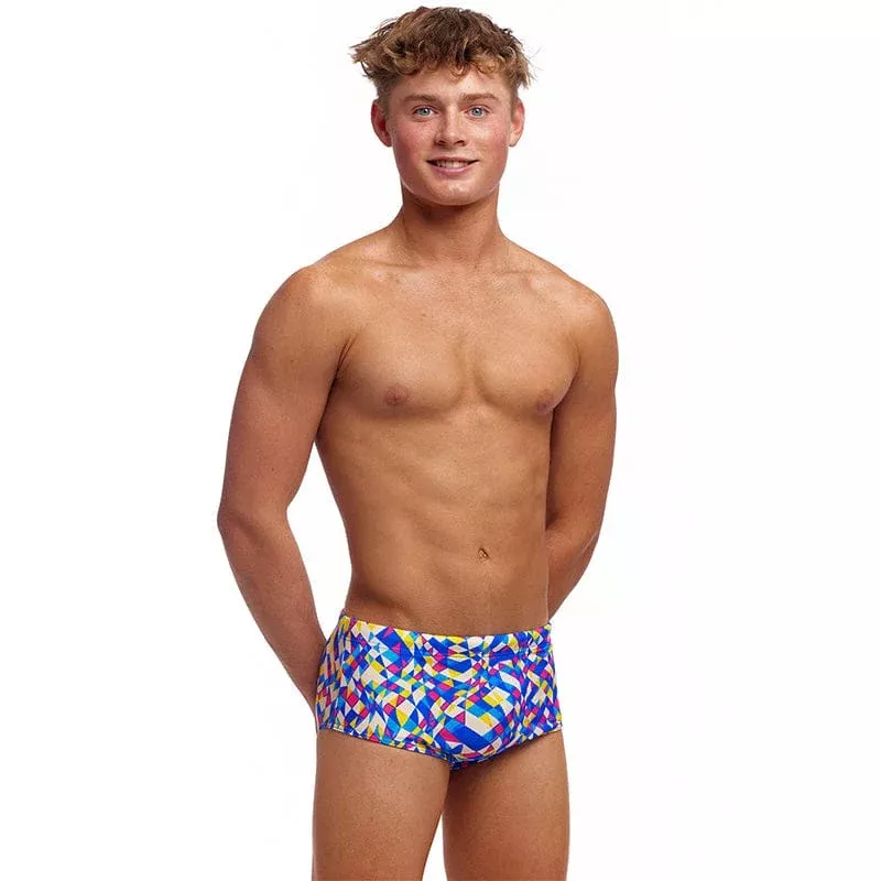 Funky Trunks – Time Warp – Boys Eco Sidewinder Trunks