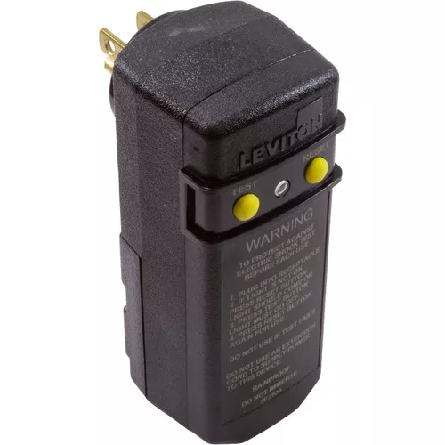 GFCI Leviton 20A SPST Right Angle Plug 60-134-1040