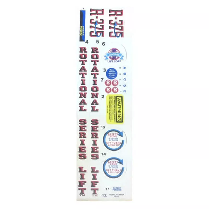 Global RGLCDK R Series Decal Kit R-375