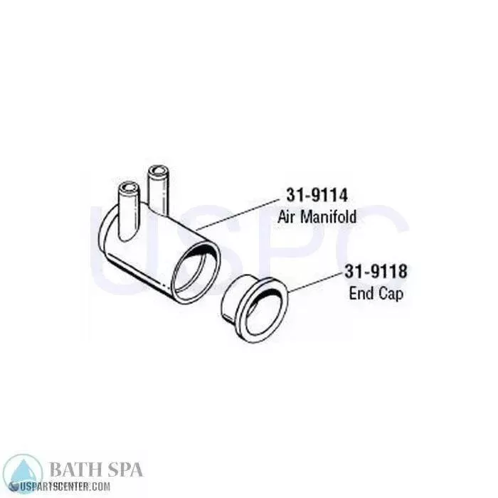 HAI Air Manifold – (2) 3/8″ SB x 1″ Spg