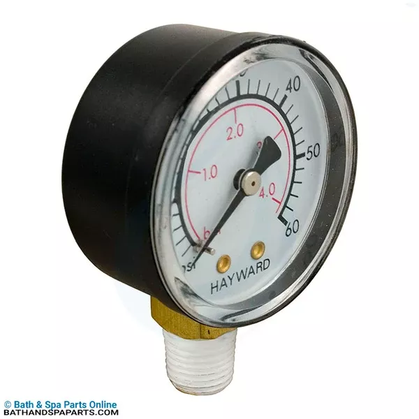 Hayward 1/4″ MPT Bottom Mount Pressure Gauge [0-60psi] (ECX270861)