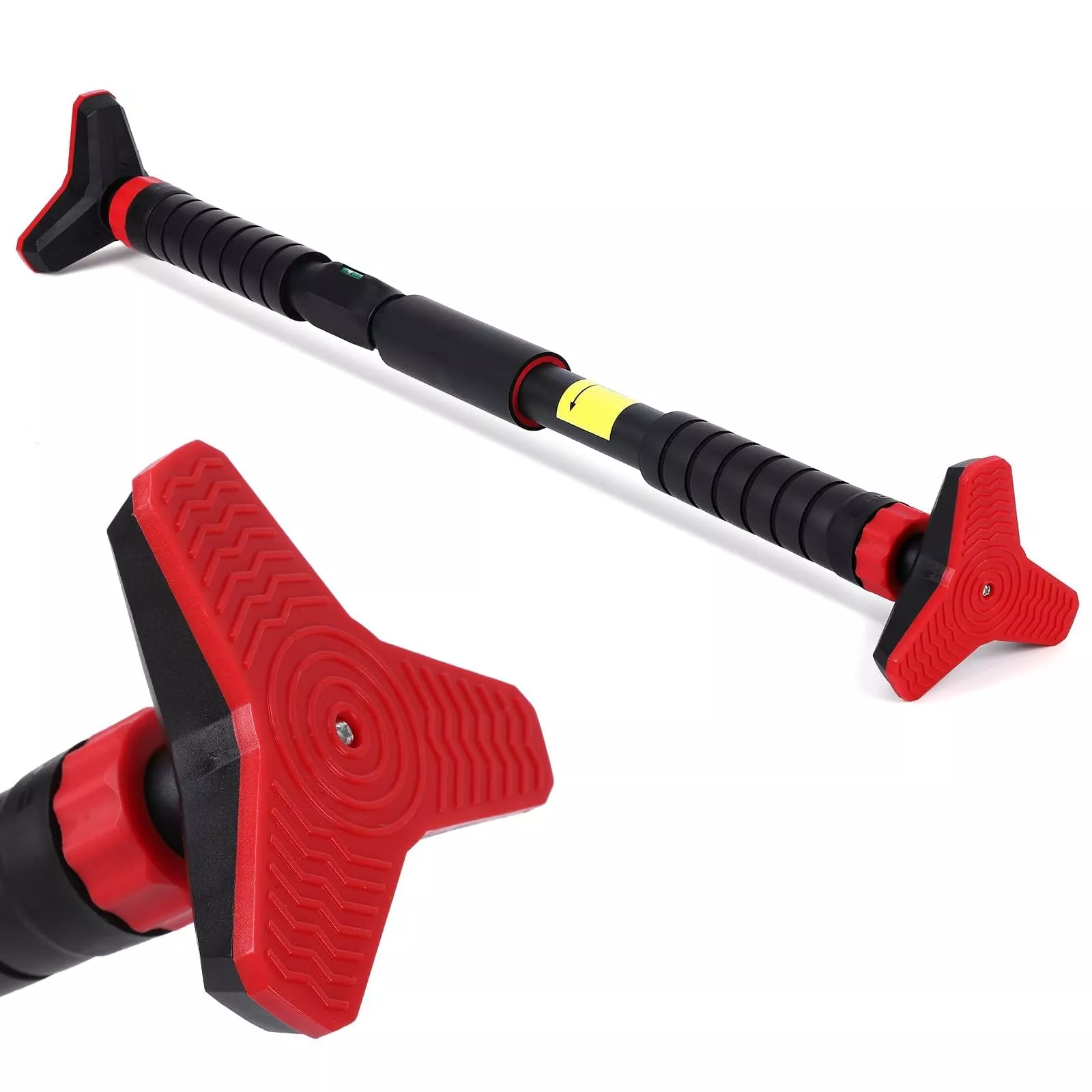 Heavy Duty Doorway Pull Up BarAdjustable Width, No-Screw Installation, Auto Lock, Level Meter, Anti-Slip, 400lbs Max LoadHome Gym Upper Body Trainer, Triangle Design