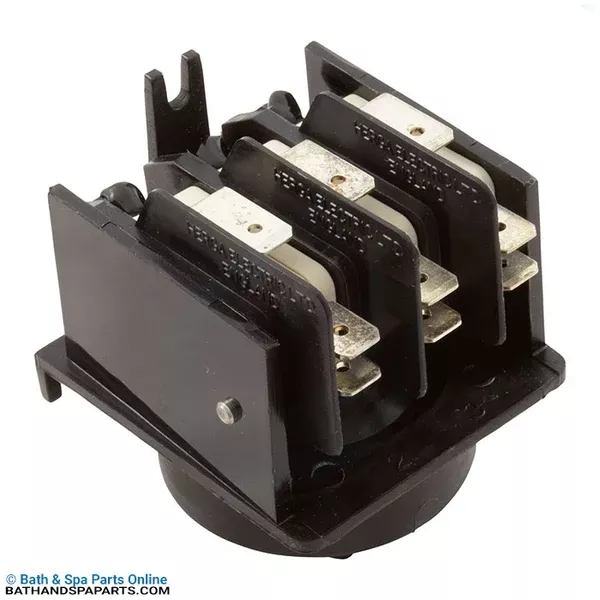 Herga 4-Function White Cam DPDT Air Switch [20A] [Thd] (6806-008)