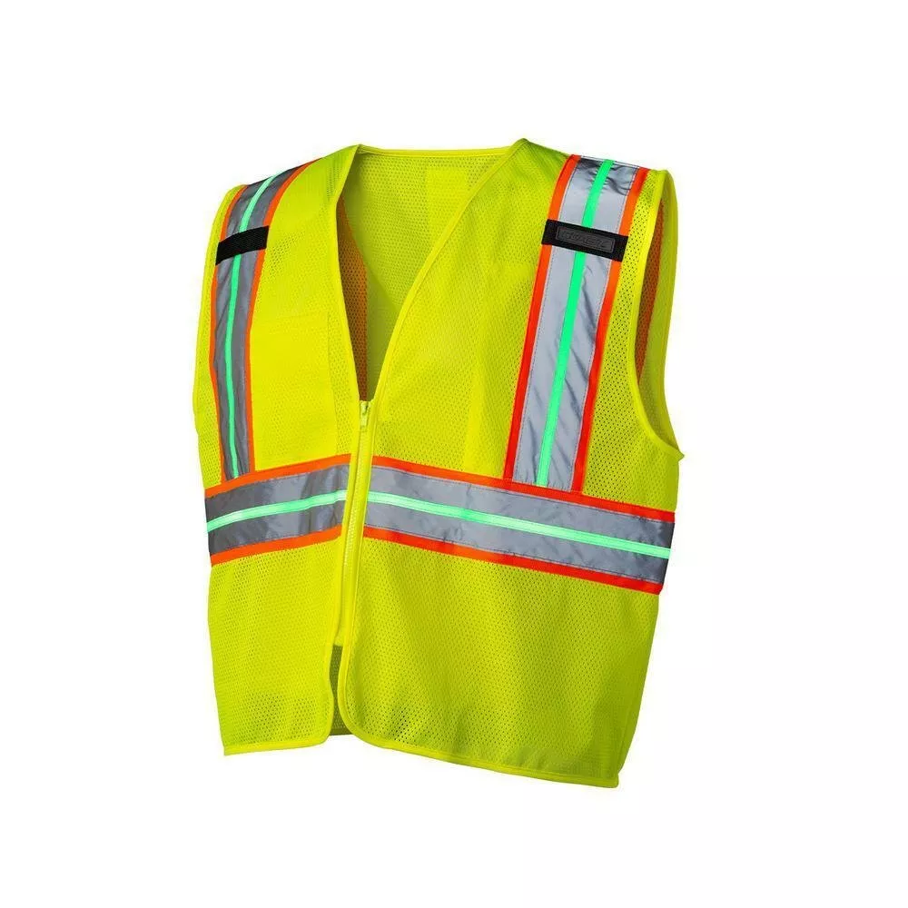High Visibility Reflective LIGHT UP Safety Vest W/Glow stripes – RECHARGABLE