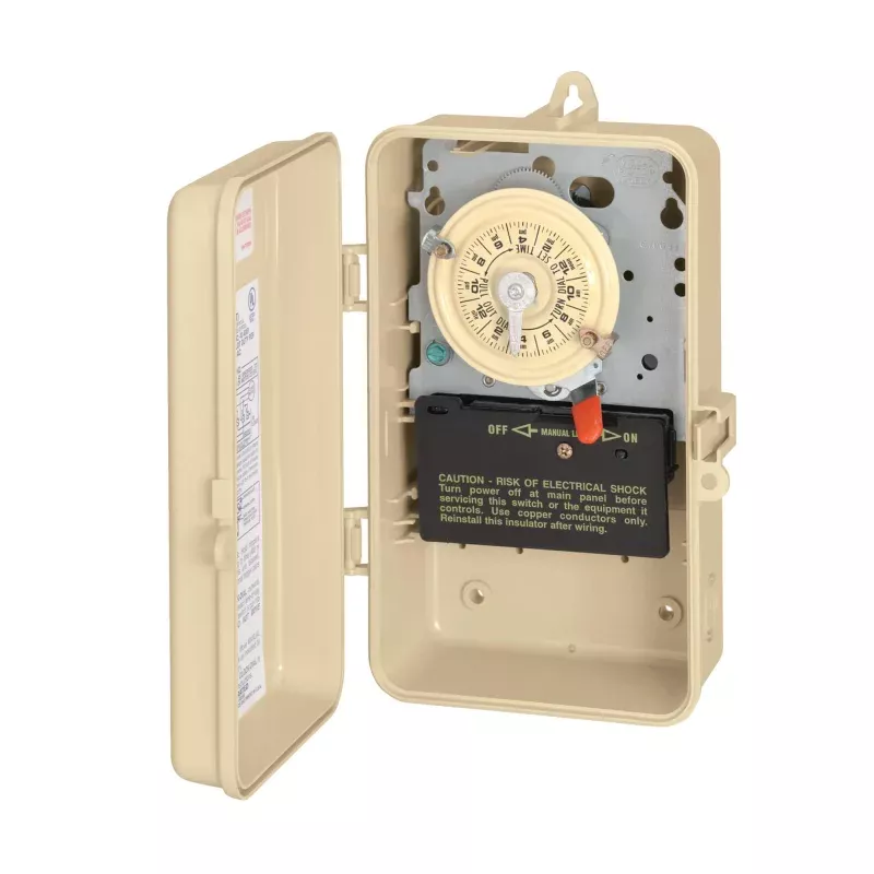 Intermatic 24 Hour Mechanical Time Switch SPST 125V Type 3R Plastic Enclosure