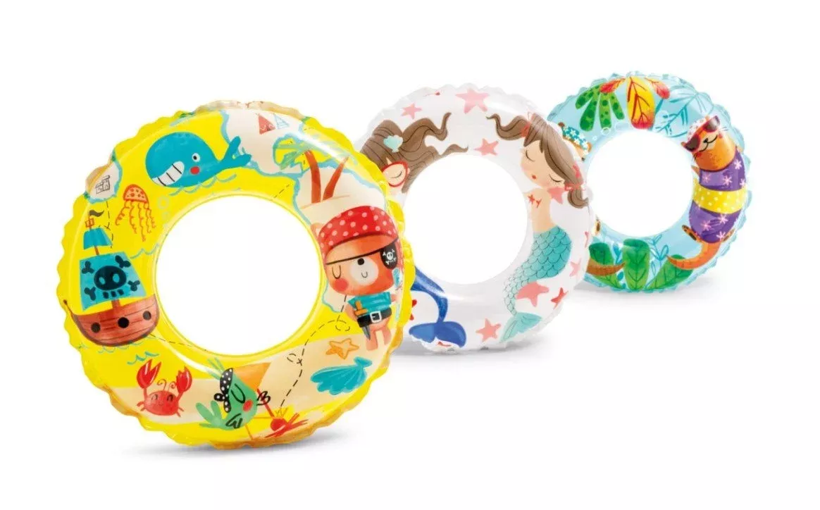 Intex 59242EP Transparent Swim Rings Assorted 24″ Deflated