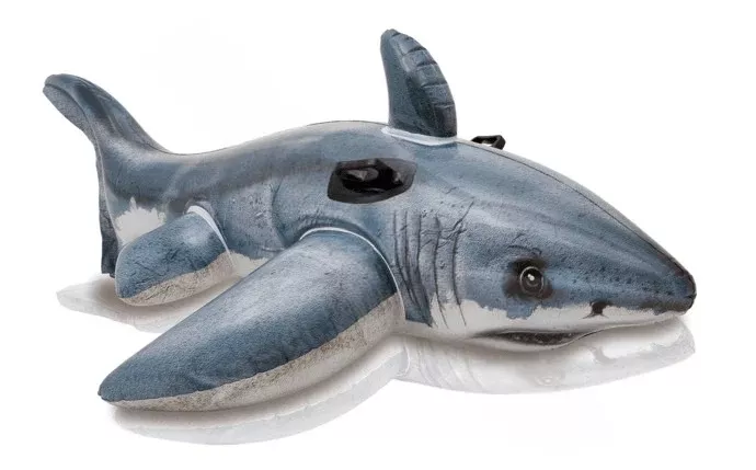 Intex Great White Shark Ride-On Pool Float 68″ x 42″ Deflated 57525EP