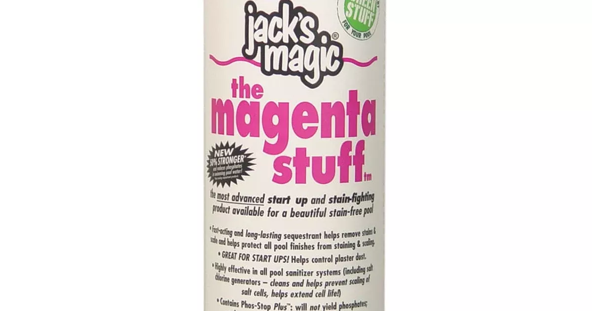 Jacks Magic Magenta Stuff Metal Remover, 32 oz Bottle | PMAGENTA032