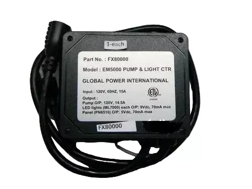Jacuzzi Whirlpool FX80000 Electronic Control Box 120V Replacement for Spa FX81000 Compatible