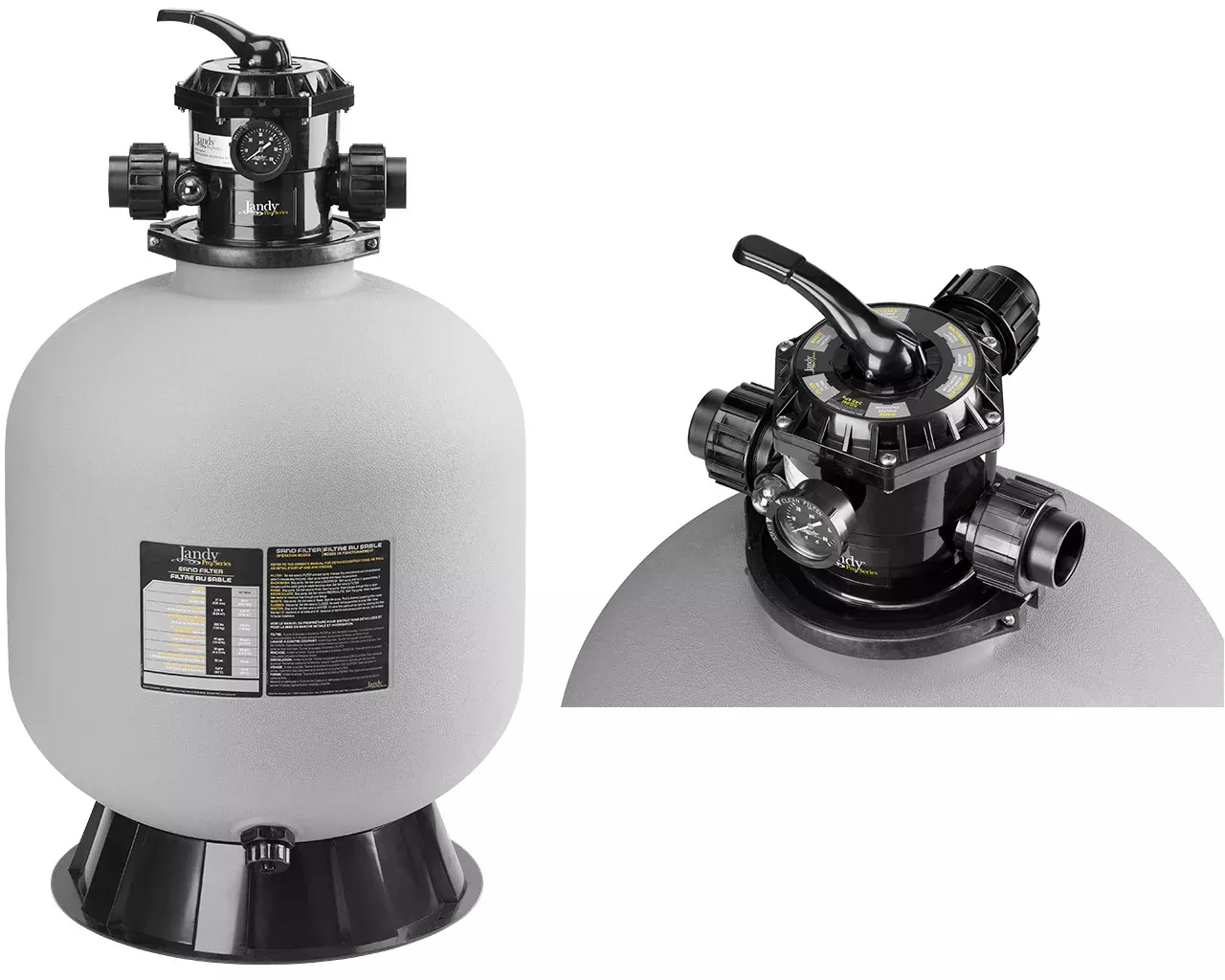 Jandy Sand Filter Top Mount 22", 2" Valve