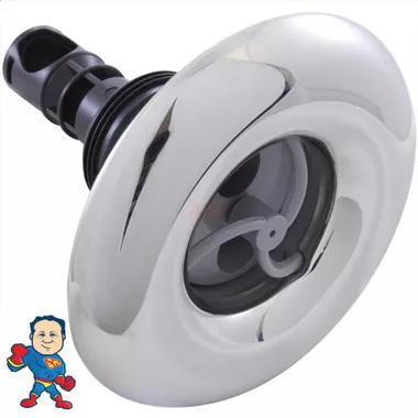 Jet Internal, Rising Dragon, Threaded, Quantum, 4-3/8" face diameter, Twin Roto, Stainless Steel, Gray
