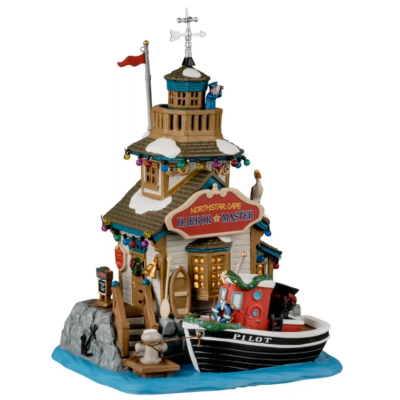 Lemax Plymouth Corners Lighted Building: Northstar Cape Harbor Master House #45236