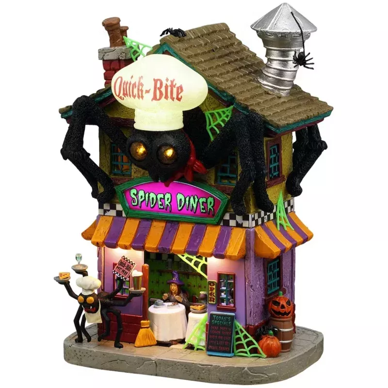 Lemax Spooky Town Quick-Bite Spider Diner #55295
