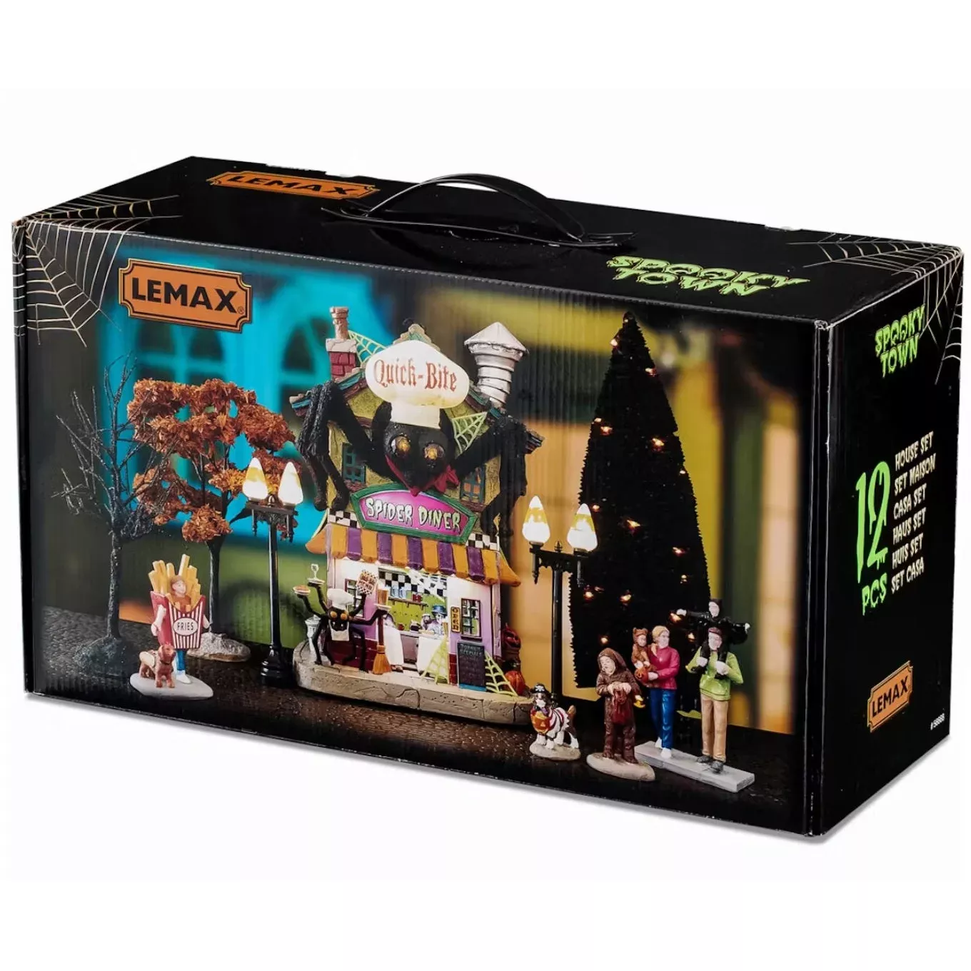 Lemax Spooky Town Quick-Bite Spider Diner Set #56668
