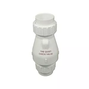 Magic Plastics Check Valve 0823-20 | 1/2lb Spring, 2″Union x 2″Union, White
