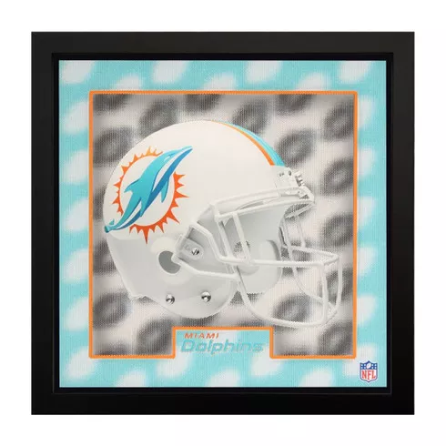 Miami Dolphins 5D Holographic Wall Art 12"x12"