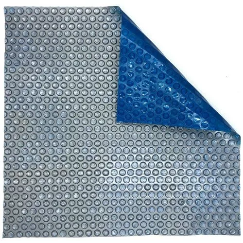 Midwest Canvas, BLUE/SILVER 14X28 RECT 5YR Solar Cover for 14 ft x 28 ft Rectangle Pool