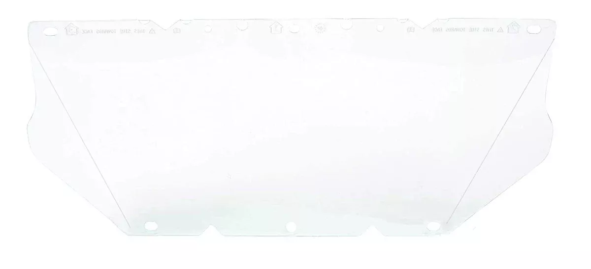MSA 10115837 V-Gard Visor – General Purpose, Polycarbonate (PC), Clear Tint, Contoured, 8″ x 17″ x 0.04″, Nitrometer, Impact-Rated & Limits Splash, Durable Replaceable UV-Protected Hard Hat Accessory