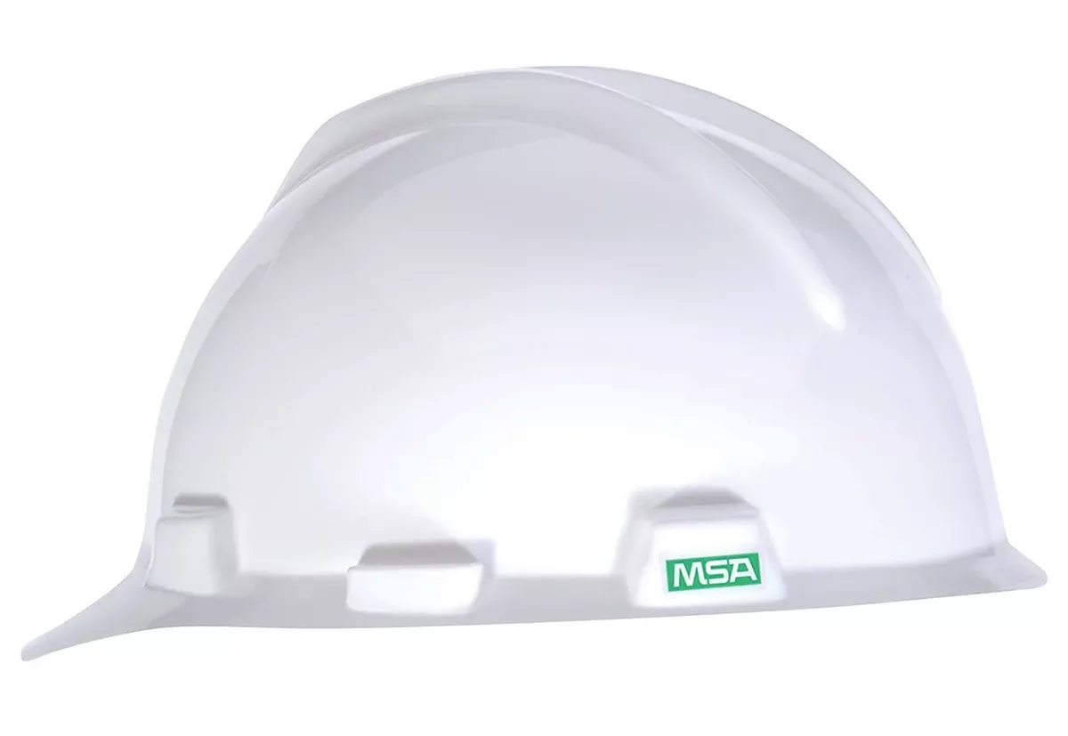 MSA V-Gard Cap Style Safety Hard Hat Suspension | Polyethylene Shell, Superior Impact Protection, Self Adjusting with Crown Straps | 1-Touch Suspension