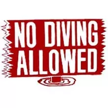 No Diving Allowed Sign SW-13