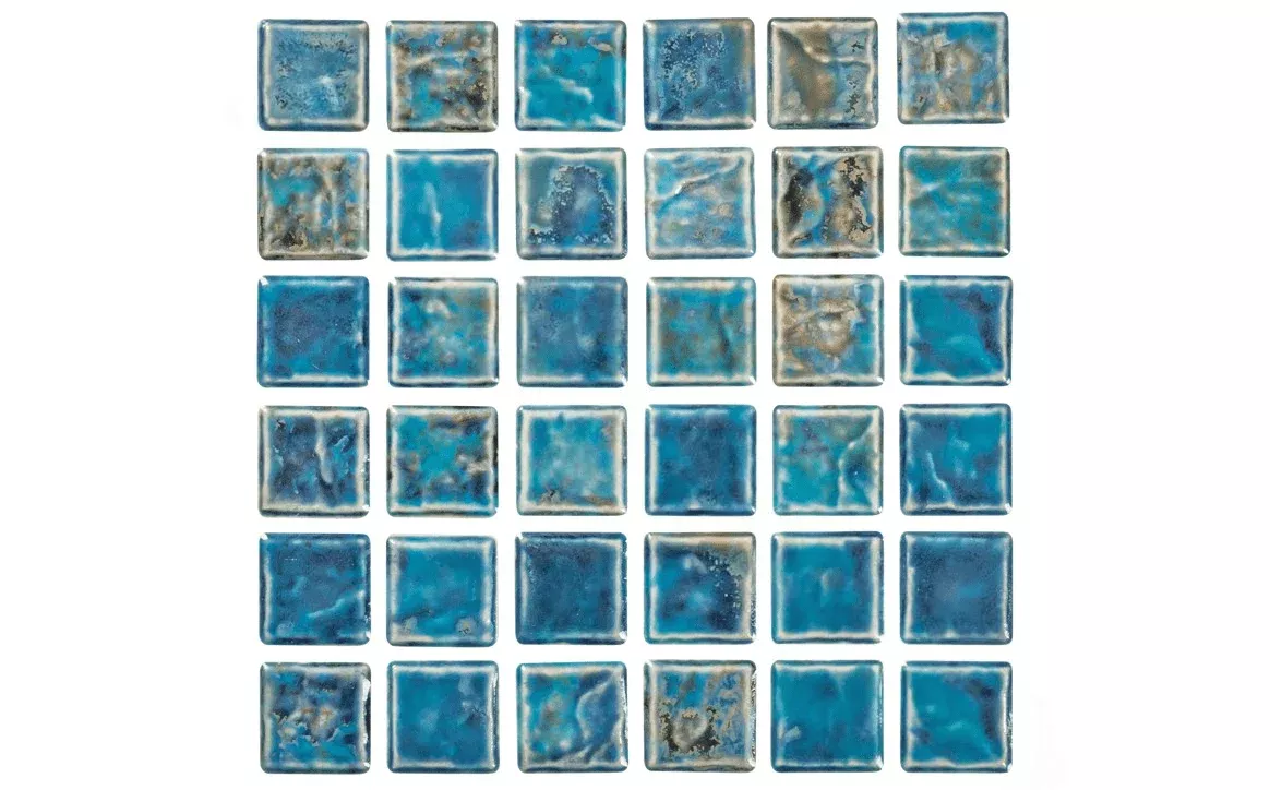 NPT MASSV111 1″ x 1″ Volcano Glossy Tile Aqua Blue
