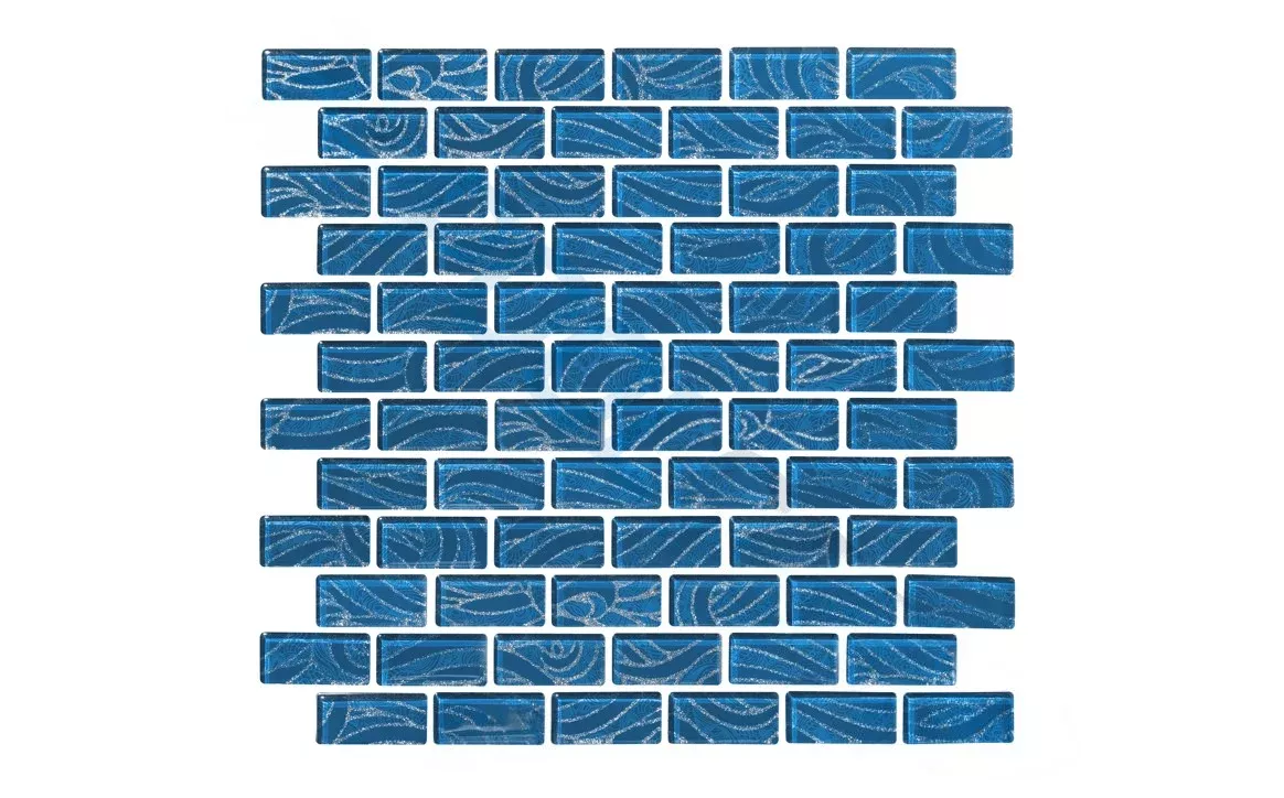NPT ZPH-COBALT 1″ x 2″ Zephyr Glass Tile Cobalt