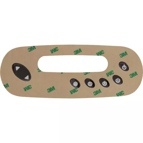 Overlay HydroQuip in.k450 7-Button P1 P2 P3 Lt Grey 80-0240A