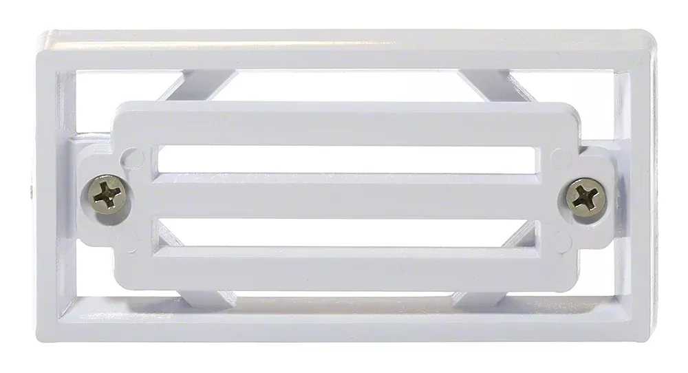 PENTAIR 2″ x 4″ Gutter Drain 3 Bar Frame & Grate White 542038
