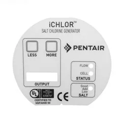 Pentair iChlor 180 Degree Face Label | 523104