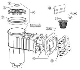 Pentair Skimmer Basket Handle # 85014700