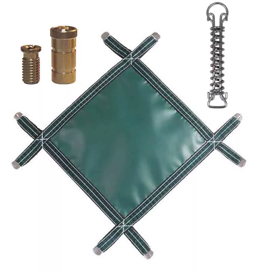 PermaGuard Solid Vinyl Rectangular Safety Pool Cover 18 x 32 Feet With No Drain
