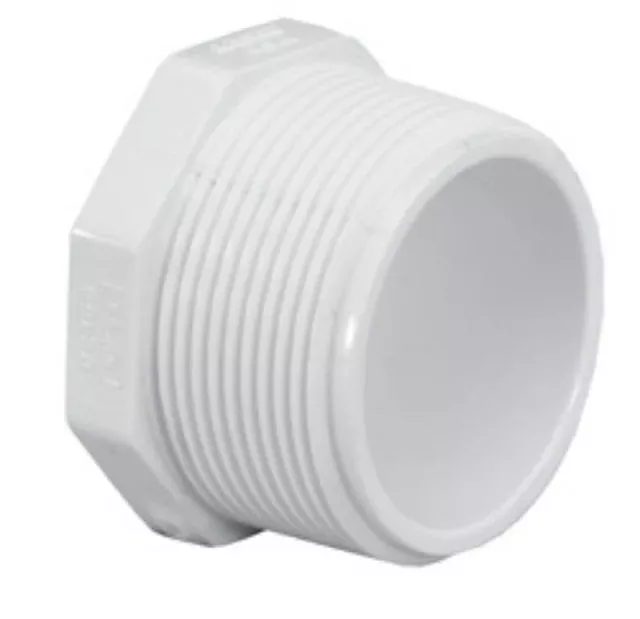 Plug, 2" MPT White PVC Schedule 40