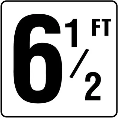 Pool 6 1/2 FT Depth Marker Vinyl Stick On 6 In x 6 In - Deck