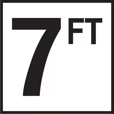 Pool 7 FT Depth Marker Non-Skid Ceramic Tile - 6 In x 6 In