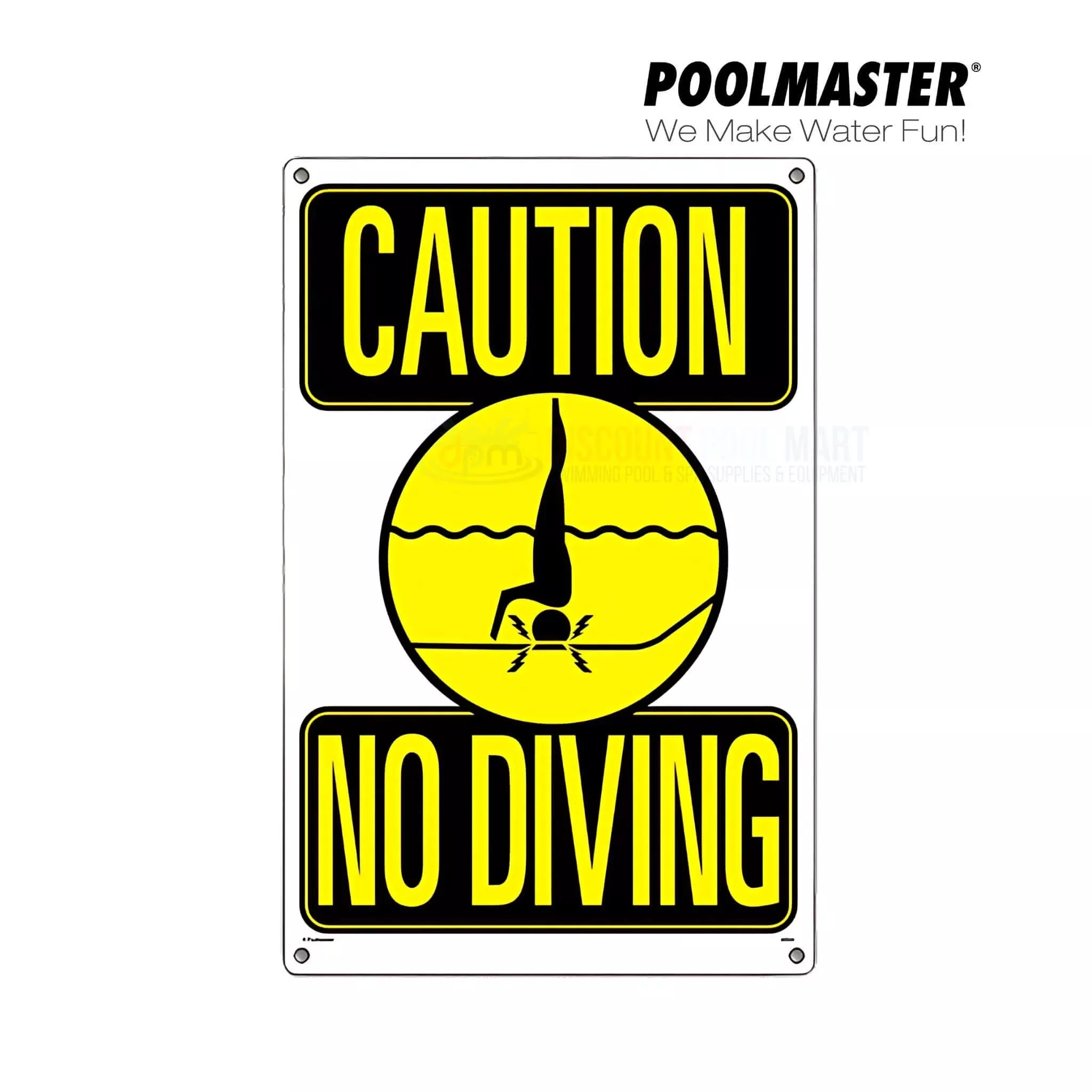 Poolmaster | Caution No Diving Sign | 12″ x 18″ | 40344