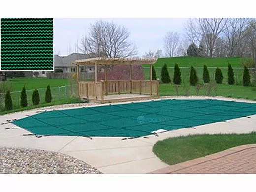PoolTux CSPTGME18400 18′ x 40′ Green Royal Mesh Rectangle Safety Cover No Step