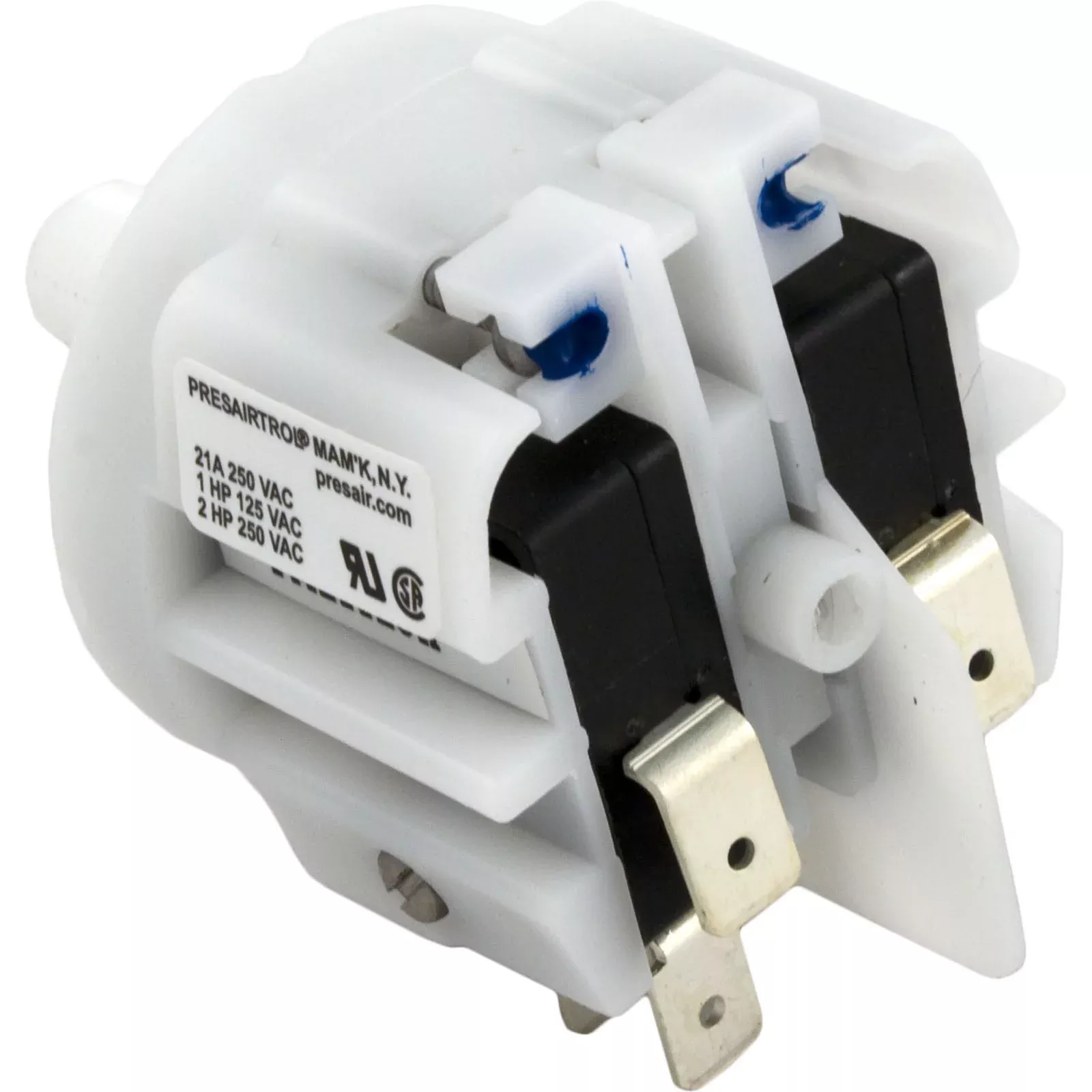 Pressure Switch, PresAirTrol, Thd Stem, 21A, 1/8"mpt, DPDT : PM21120A