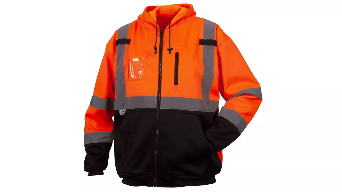 Pyramex Class 3 Hi-Vis Premium Zip Safety Sweatshirt