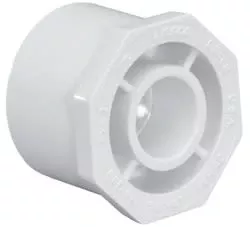 Reducing Bushing, 2 x 1/2" Spigot x Slip White PVC Schedule 40