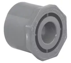 Reducing Bushing, 4 x 2" Spigot x Slip PVC Schedule 80 Flush Style