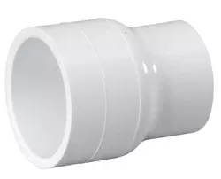 Reducing Coupling, 3 x 2" Slip White PVC Schedule 40
