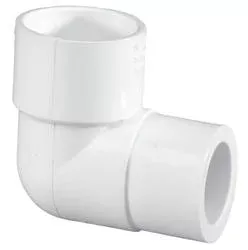 Reducing Elbow, 2 x 1-1/2" Slip White PVC Schedule 40 90 Degree