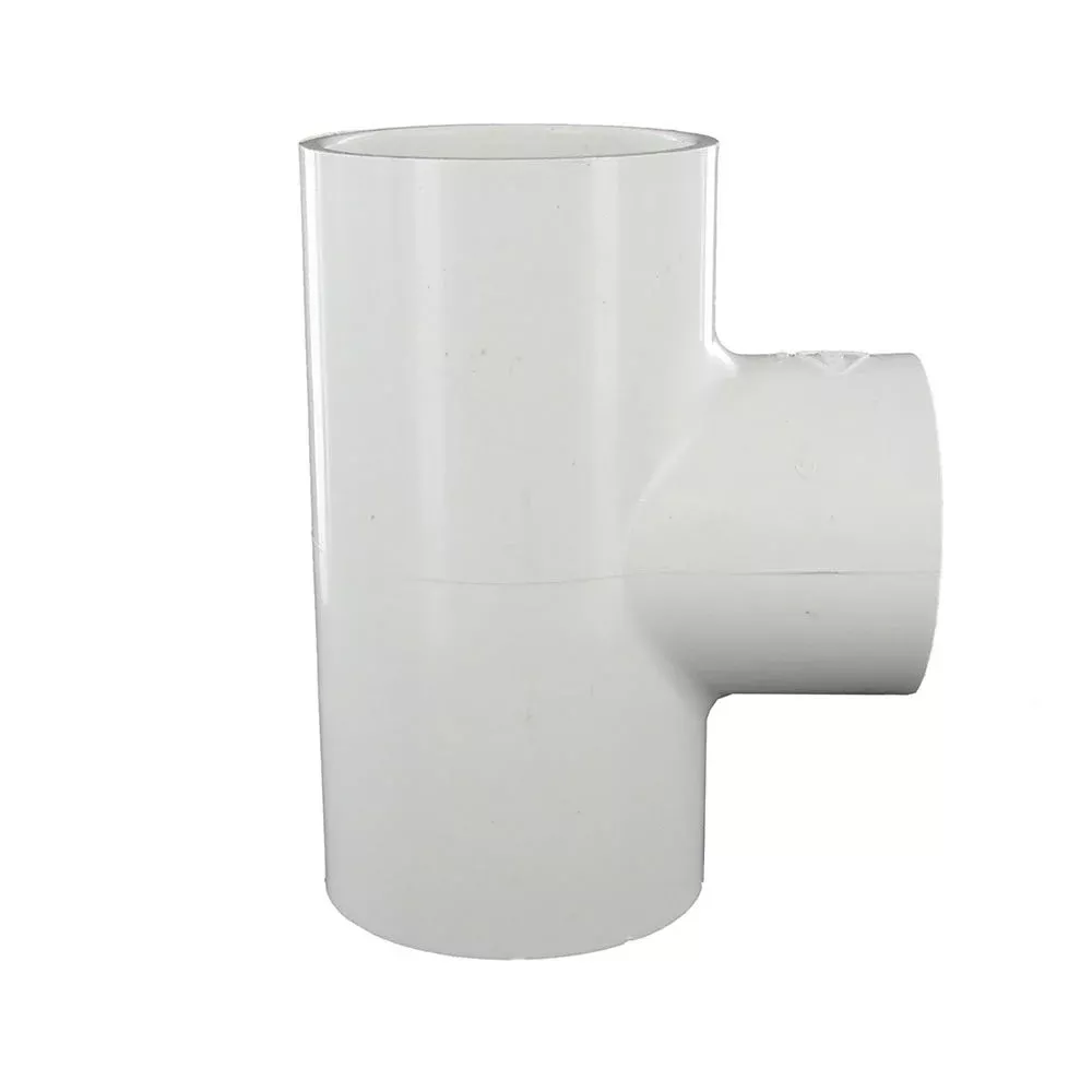 Reducing Tee, 2 x 2 x 1-1/2" Socket White PVC Schedule 40