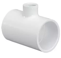 Reducing Tee, 4 x 4 x 1-1/2" Socket White PVC Schedule 40