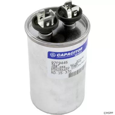 Run Capacitor, 15MFD, 370v, 1-3/4" x 2-7/8"
