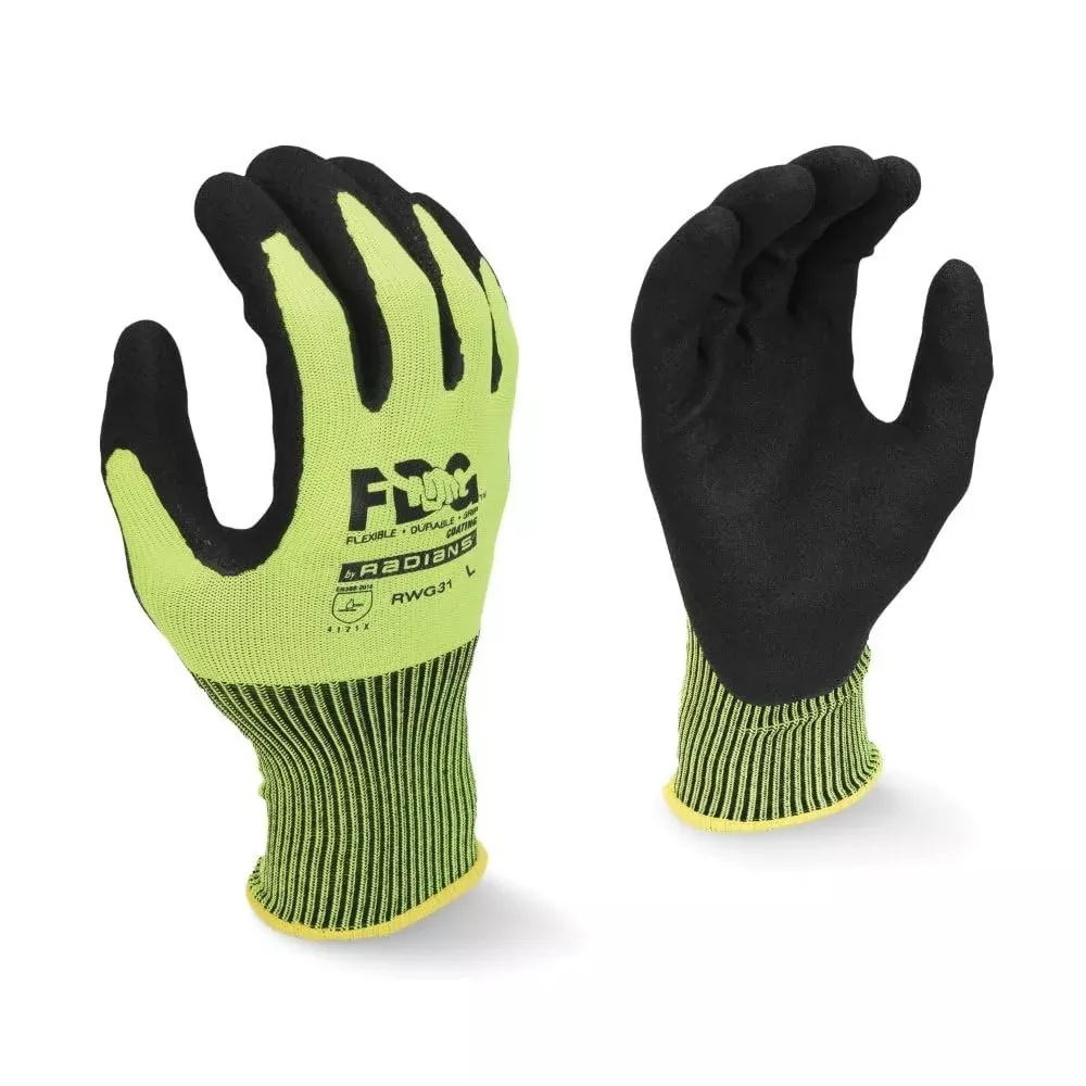RWG31 FDG Coating High Visibility Work Glove – Size L